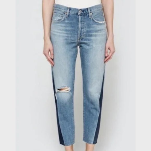 Citizens of Humanity Liya High Rise Classic Fit Crop Premium Vintage - Picture 1 of 10